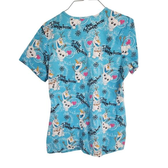 Disney Frozen Olaf Scrubs Top - Women's Size Small - Picture 2 of 4